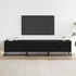 Kép 3/10 - Fekete szerelt fa TV-szekrény 180 x 35 x 41 cm