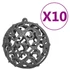 Kép 6/10 - 120 részes fehér-szürke karácsonyi gömbszett csúccsal + 300 LED