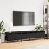 Kép 3/11 - Fekete hidegen hengerelt acél TV-szekrény 202 x 39 x 43,5 cm