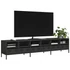 Kép 1/11 - Fekete hidegen hengerelt acél TV-szekrény 202 x 39 x 43,5 cm