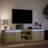 Kép 5/11 - Sonoma tölgy színű szerelt fa LED-es TV-szekrény 180x34x50 cm