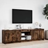 Kép 4/11 - Füstös tölgy színű szerelt fa LED-es TV-szekrény 180x34x50 cm