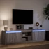 Kép 5/11 - Szürke sonoma színű szerelt fa LED-es TV-szekrény 180x34x50 cm