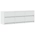 Kép 3/11 - Fehér szerelt fa TV-szekrény LED-ekkel 140 x 34 x 50 cm