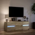 Kép 5/11 - Sonoma tölgy színű szerelt fa LED-es TV-szekrény 140x34x50 cm