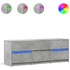 Kép 2/11 - Betonszürke szerelt fa TV-szekrény LED-ekkel 140 x 34 x 50 cm