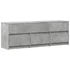 Kép 3/11 - Betonszürke szerelt fa TV-szekrény LED-ekkel 140 x 34 x 50 cm