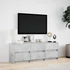Kép 4/11 - Betonszürke szerelt fa TV-szekrény LED-ekkel 140 x 34 x 50 cm