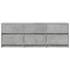 Kép 7/11 - Betonszürke szerelt fa TV-szekrény LED-ekkel 140 x 34 x 50 cm
