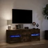 Kép 5/11 - Füstös tölgy színű szerelt fa LED-es TV-szekrény 140x34x50 cm