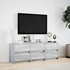 Kép 4/11 - Szürke sonoma színű szerelt fa LED-es TV-szekrény 140x34x50 cm