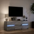 Kép 5/11 - Szürke sonoma színű szerelt fa LED-es TV-szekrény 140x34x50 cm