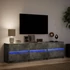 Kép 5/11 - Betonszürke szerelt fa TV-szekrény LED-ekkel 180 x 34 x 50 cm