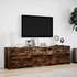 Kép 4/11 - Füstös tölgy színű szerelt fa LED-es TV-szekrény 180x34x50 cm