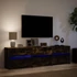 Kép 5/11 - Füstös tölgy színű szerelt fa LED-es TV-szekrény 180x34x50 cm