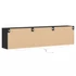 Kép 8/11 - Fekete falra szerelhető TV-szekrény LED-del 180 x 31 x 45 cm
