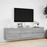 Kép 4/11 - Szürke sonoma színű fali TV-szekrény LED-del 180 x 31 x 45 cm