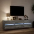Kép 5/11 - Szürke sonoma színű fali TV-szekrény LED-del 180 x 31 x 45 cm