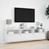 Kép 4/11 - Fehér falra szerelhető TV-szekrény LED-del 180 x 31 x 45 cm