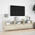 Kép 4/11 - Sonoma tölgy színű falra TV-szekrény LED-del 180 x 31 x 45 cm