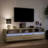 Kép 5/11 - Sonoma tölgy színű falra TV-szekrény LED-del 180 x 31 x 45 cm