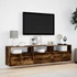 Kép 4/11 - Füstös tölgy falra szerelhető TV-szekrény LED-del 180x31x45cm