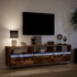 Kép 5/11 - Füstös tölgy falra szerelhető TV-szekrény LED-del 180x31x45cm