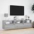 Kép 4/11 - Szürke sonoma színű fali TV-szekrény LED-del 180 x 31 x 45 cm