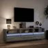 Kép 5/11 - Szürke sonoma színű fali TV-szekrény LED-del 180 x 31 x 45 cm