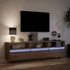 Kép 5/11 - Barna tölgy színű fali TV-szekrény LED-del 180 x 31 x 45 cm