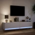Kép 5/11 - Fehér falra szerelhető TV-szekrény LED-del 180 x 31 x 38 cm