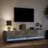 Kép 5/11 - Fehér falra szerelhető TV-szekrény LED-del 180 x 31 x 38 cm