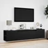 Kép 4/11 - Fekete falra szerelhető TV-szekrény LED-del 180 x 31 x 39,5 cm