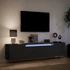 Kép 5/11 - Fekete falra szerelhető TV-szekrény LED-del 180 x 31 x 39,5 cm