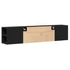 Kép 8/11 - Fekete falra szerelhető TV-szekrény LED-del 180 x 31 x 39,5 cm