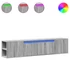 Kép 2/11 - Szürke sonoma színű fali TV-szekrény LED-del 180 x 31 x 39,5 cm