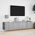Kép 4/11 - Szürke sonoma színű fali TV-szekrény LED-del 180 x 31 x 39,5 cm