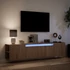Kép 5/11 - Barna tölgy színű fali TV-szekrény LED-del 180 x 31 x 39,5 cm