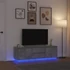 Kép 1/11 - Betonszürke TV-szekrény LED lámpákkal 160,5x41x50 cm