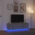 Kép 1/11 - Szürke sonoma színű TV-szekrény LED-lámpákkal 160,5x41x50 cm