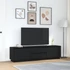 Kép 4/11 - Fekete tölgy TV-szekrény LED-világítással 193,5x41x50 cm