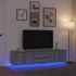 Kép 1/11 - Szürke sonoma színű TV-szekrény LED-lámpákkal 193,5x41x50 cm