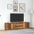 Kép 4/11 - Antik fa színű TV-szekrény LED-lámpákkal 193,5x41x50 cm