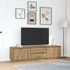 Kép 4/11 - Kézműves tölgy színű TV-szekrény LED-lámpákkal 193,5x41x50 cm
