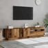 Kép 4/11 - Antik fa színű szerelt fa TV-szekrény LED-ekkel 180x35x40 cm