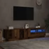Kép 5/11 - Antik fa színű szerelt fa TV-szekrény LED-ekkel 180x35x40 cm
