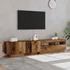 Kép 4/11 - Antik fa színű szerelt fa TV-szekrény LED-ekkel 200x35x40 cm