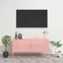 Kép 1/11 - Rózsaszín acél TV-szekrény 105 x 35 x 50 cm