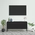 Kép 1/10 - Fekete acél TV-szekrény 105 x 35 x 50 cm