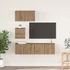 Kép 1/11 - TV szekrény garnitúra 4 pcs kézműves tölgy 60 x 30 x 30 cm
